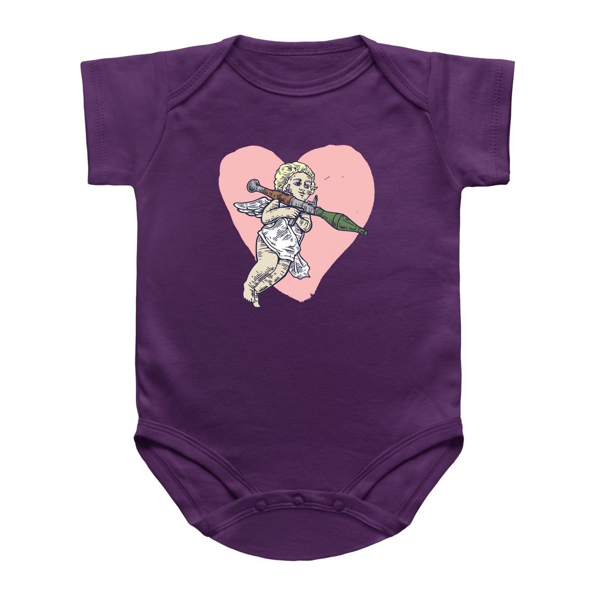 A purple short-sleeve Valentine&
