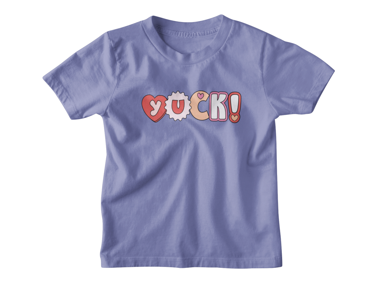 A violet short-sleeve kid tee for Valentine&