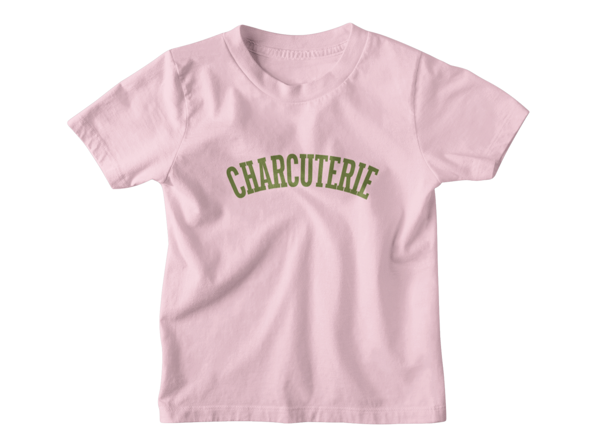 A pink kids Thanksgiving shirt with the word &