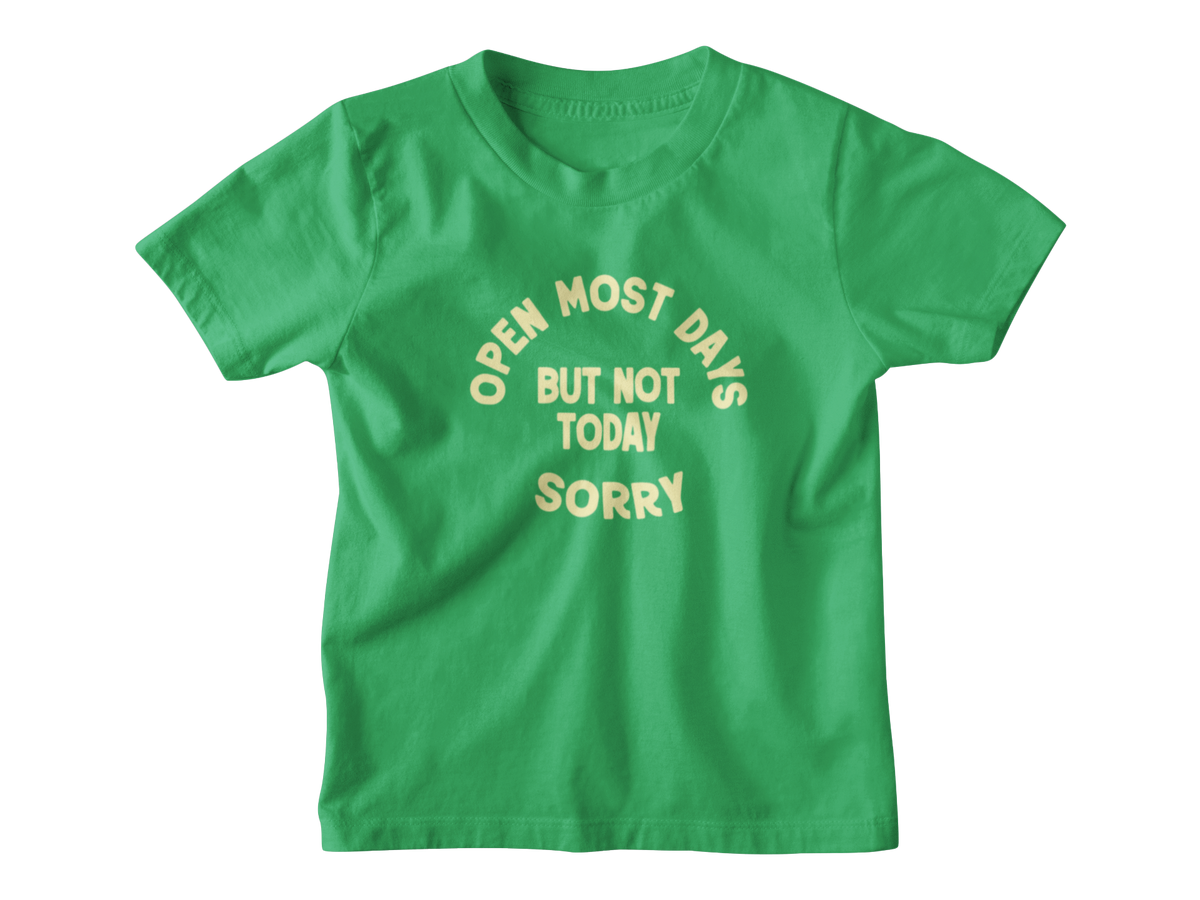 A bright green short-sleeve kids&