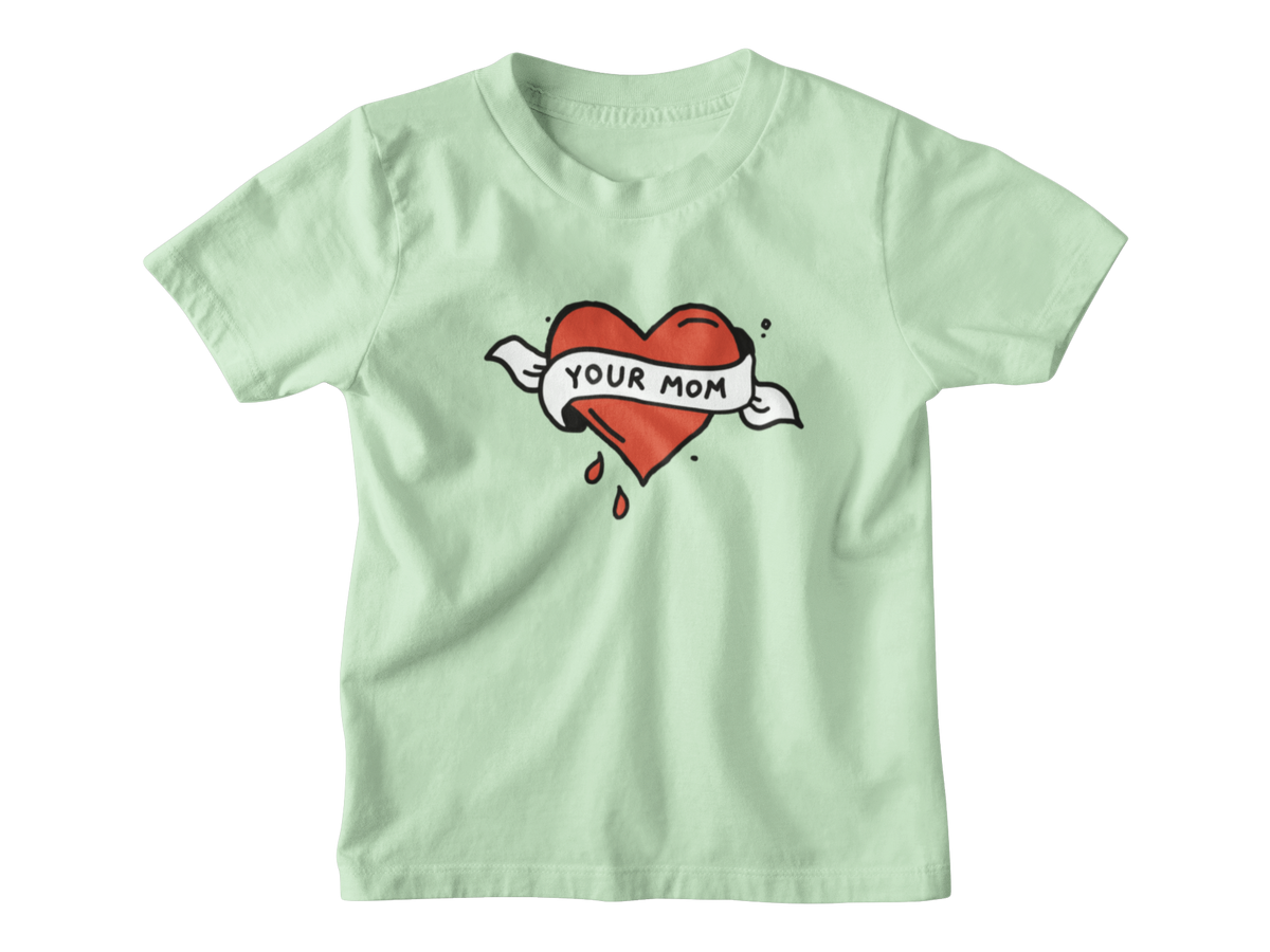 A mint green short-sleeve kids&