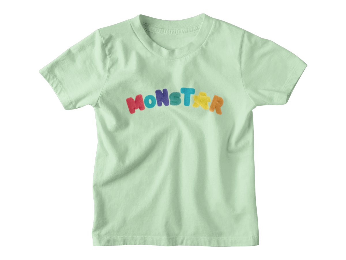 A light mint green short-sleeve t-shirt with the word &