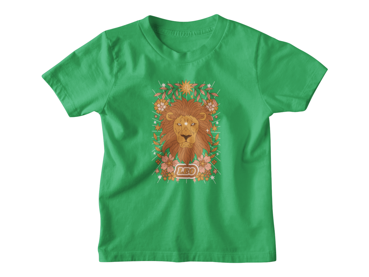 A green short-sleeve kids&