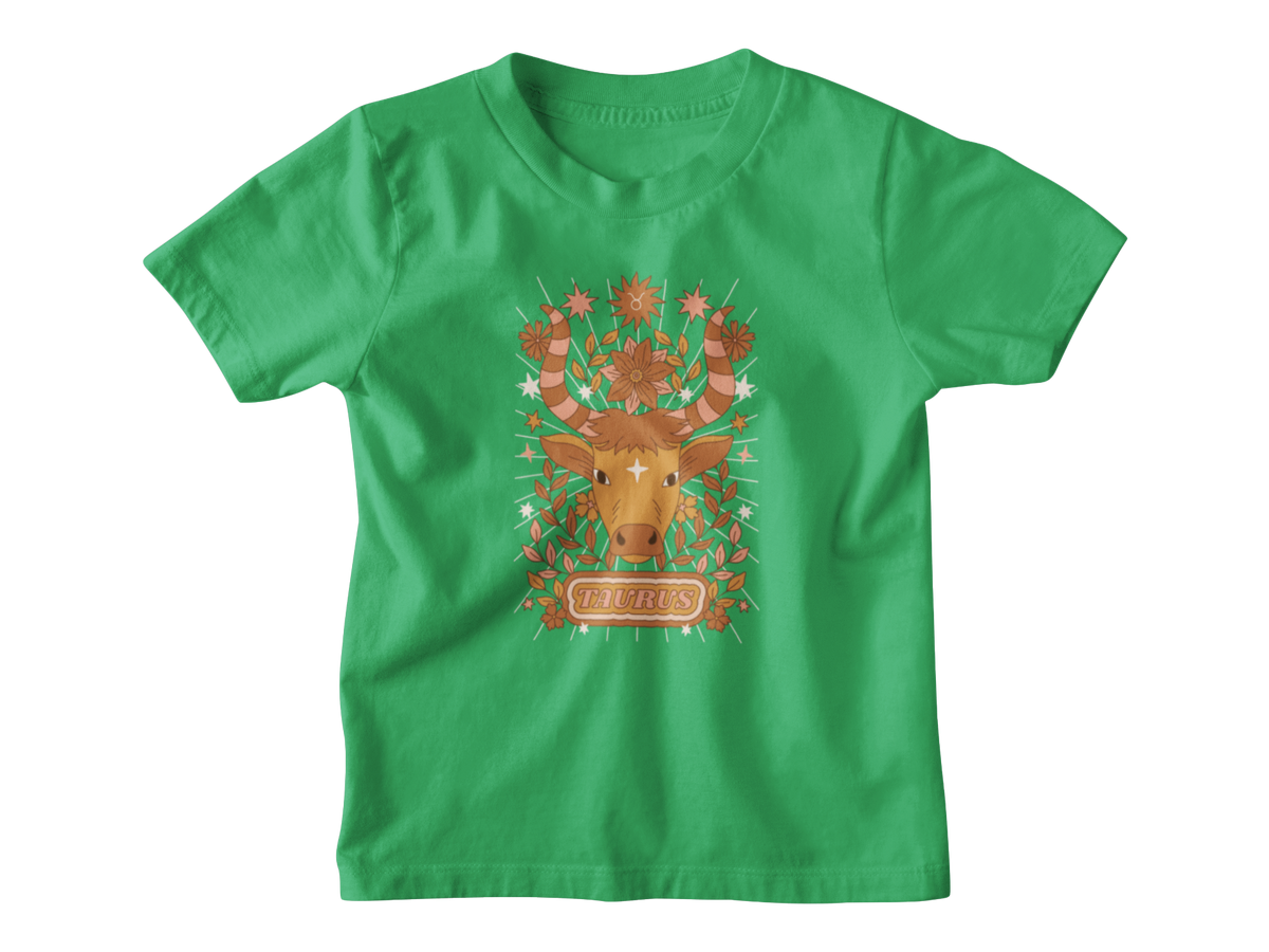 A green short-sleeve kids&