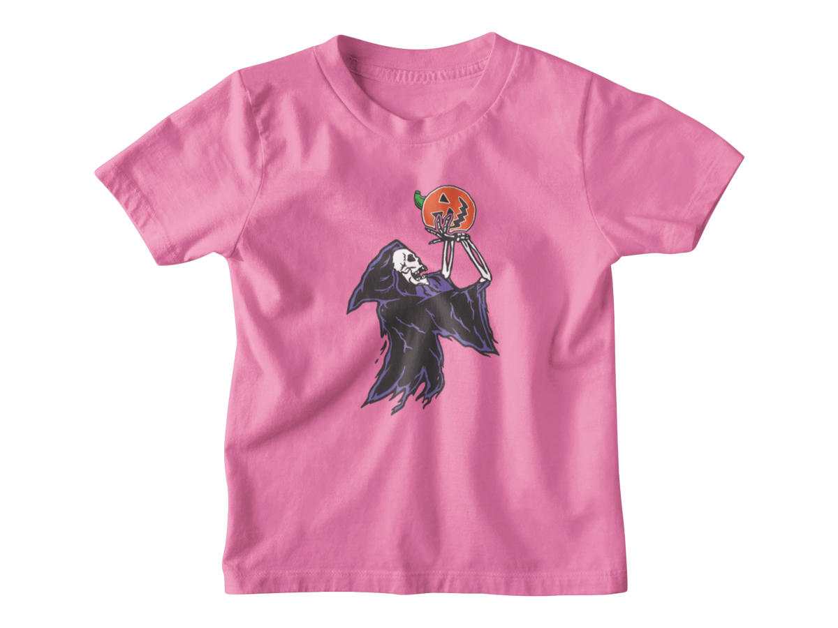 A dark pink kids short-sleeve kids&