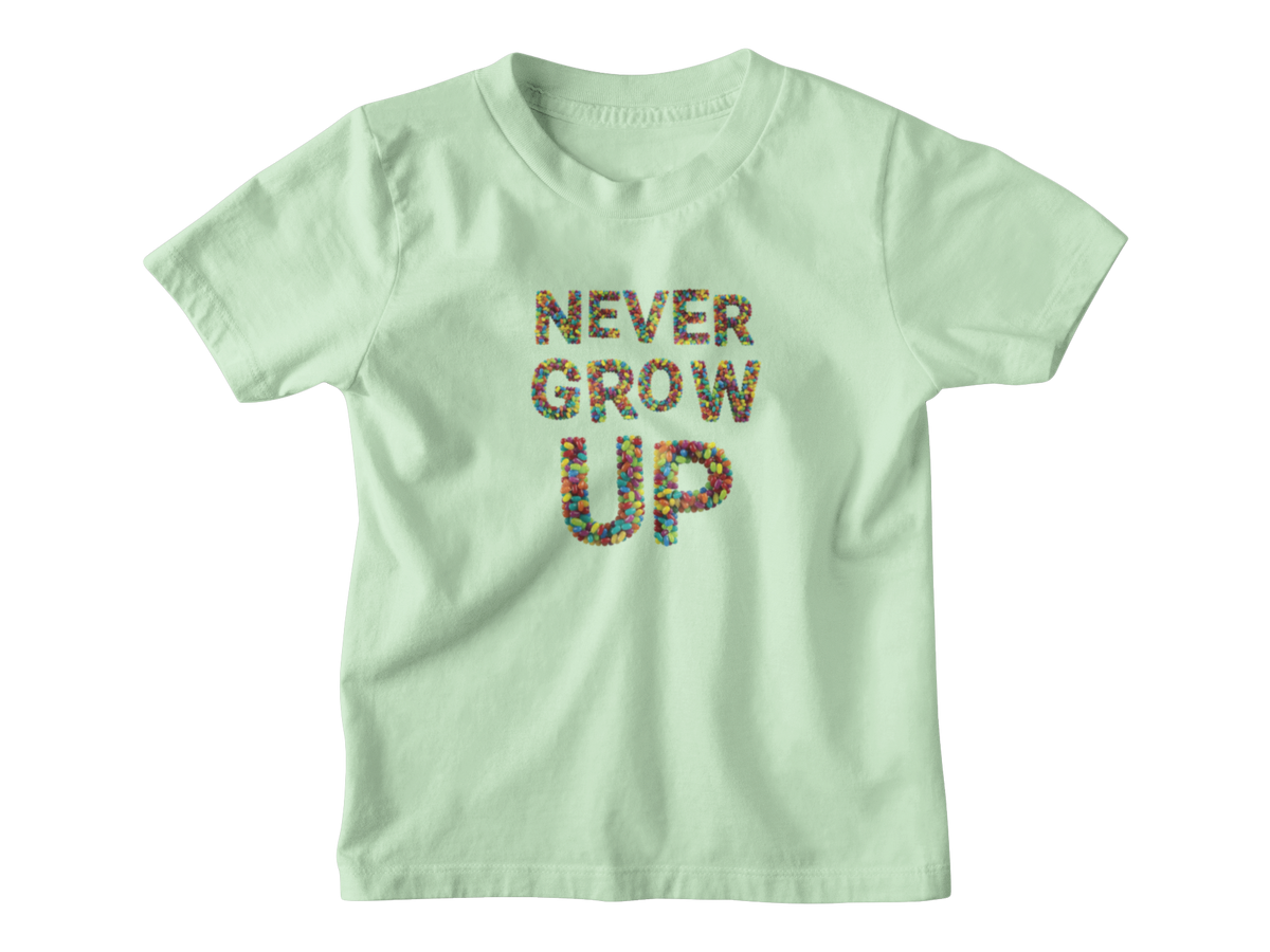 A light mint green short-sleeve kid&