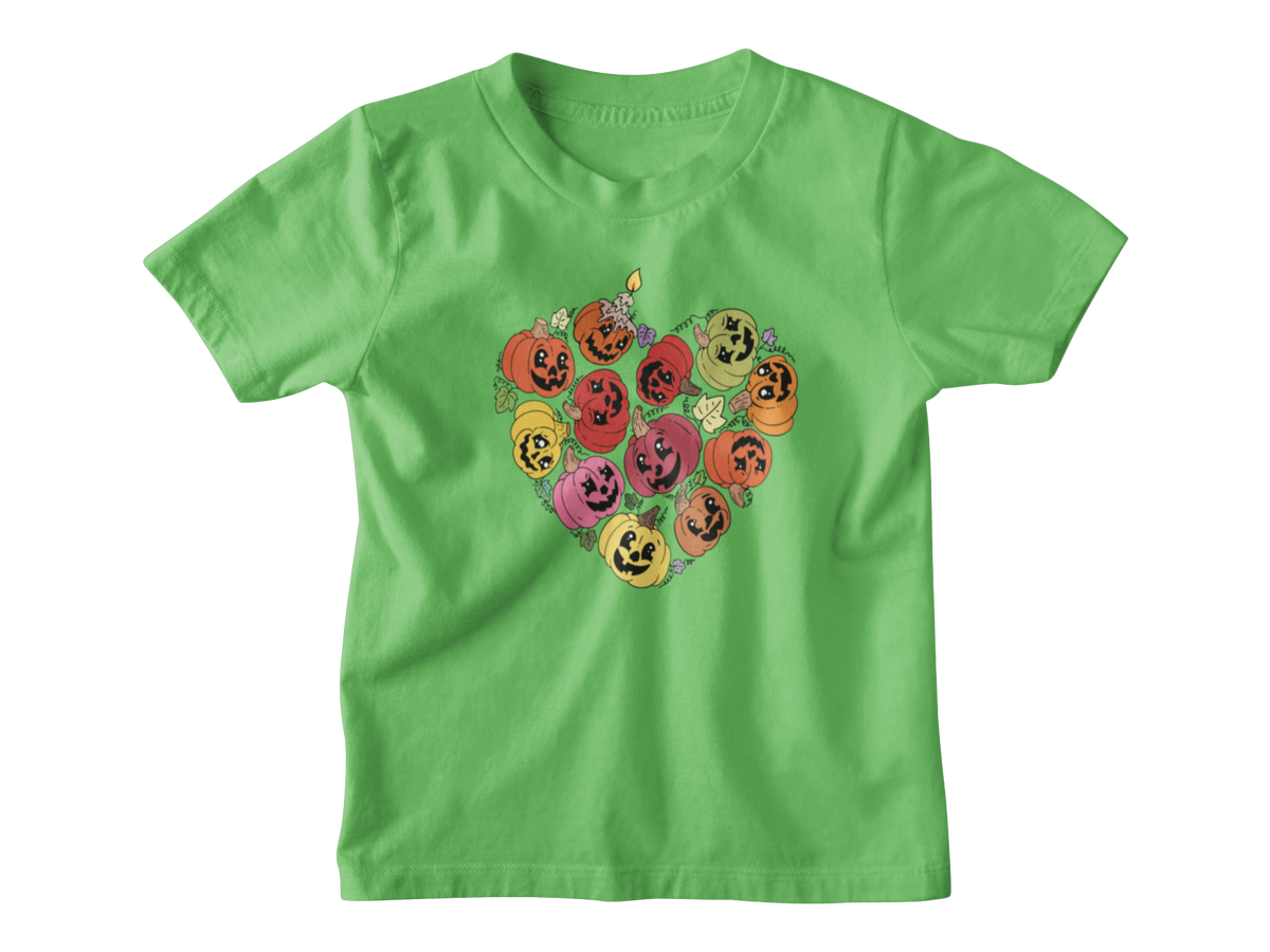 A bright green short-sleeve kids&