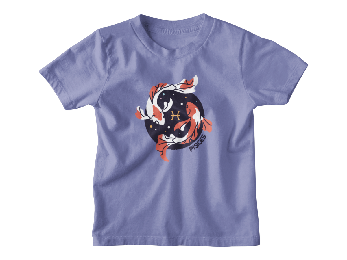 A violet short-sleeve kids&