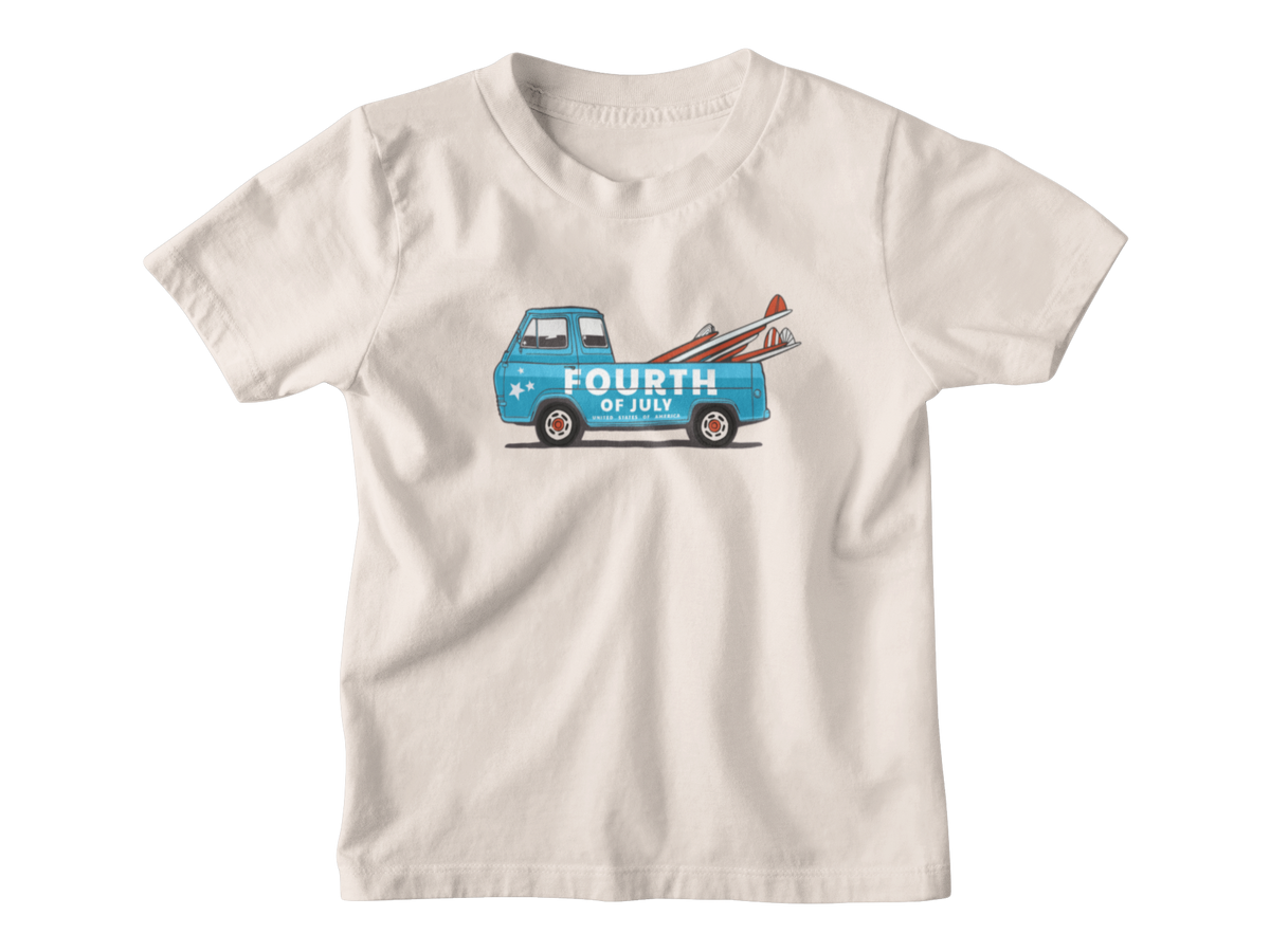 A tan short-sleeve kids&
