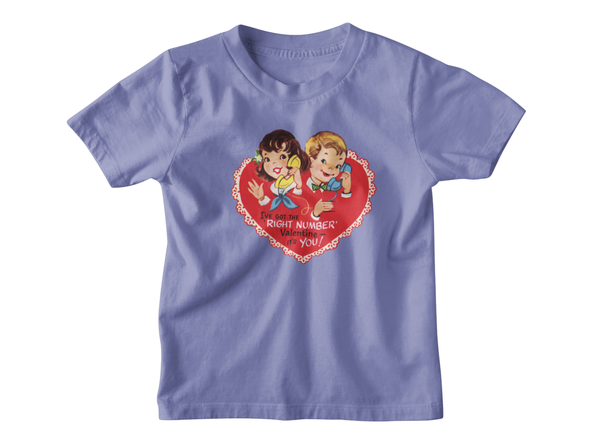 A violet short-sleeve kids&