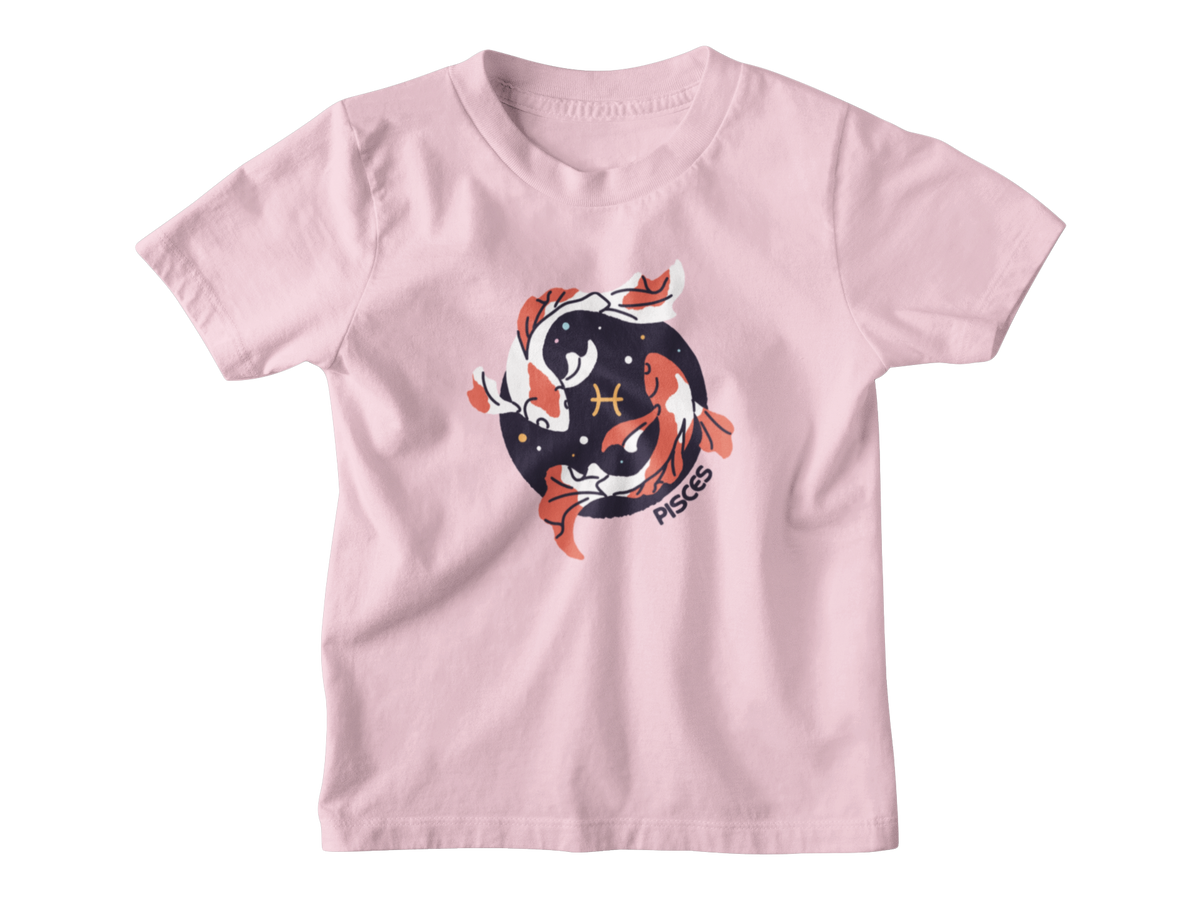 A pink short-sleeve kids&