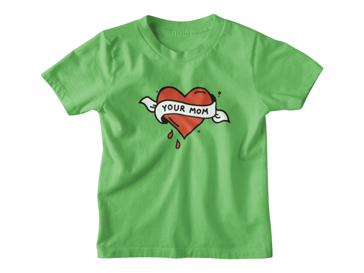A green short-sleeve kids&