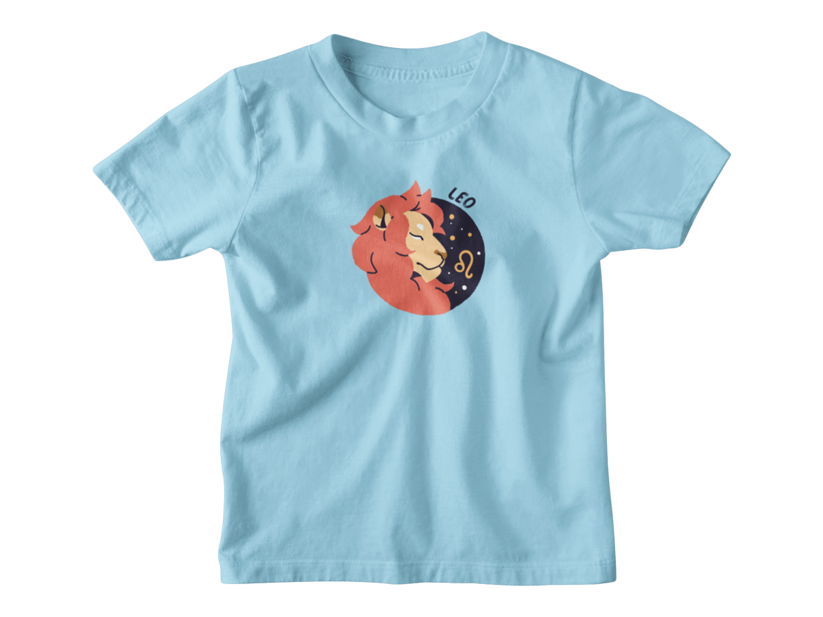A light blue short-sleeve kids&