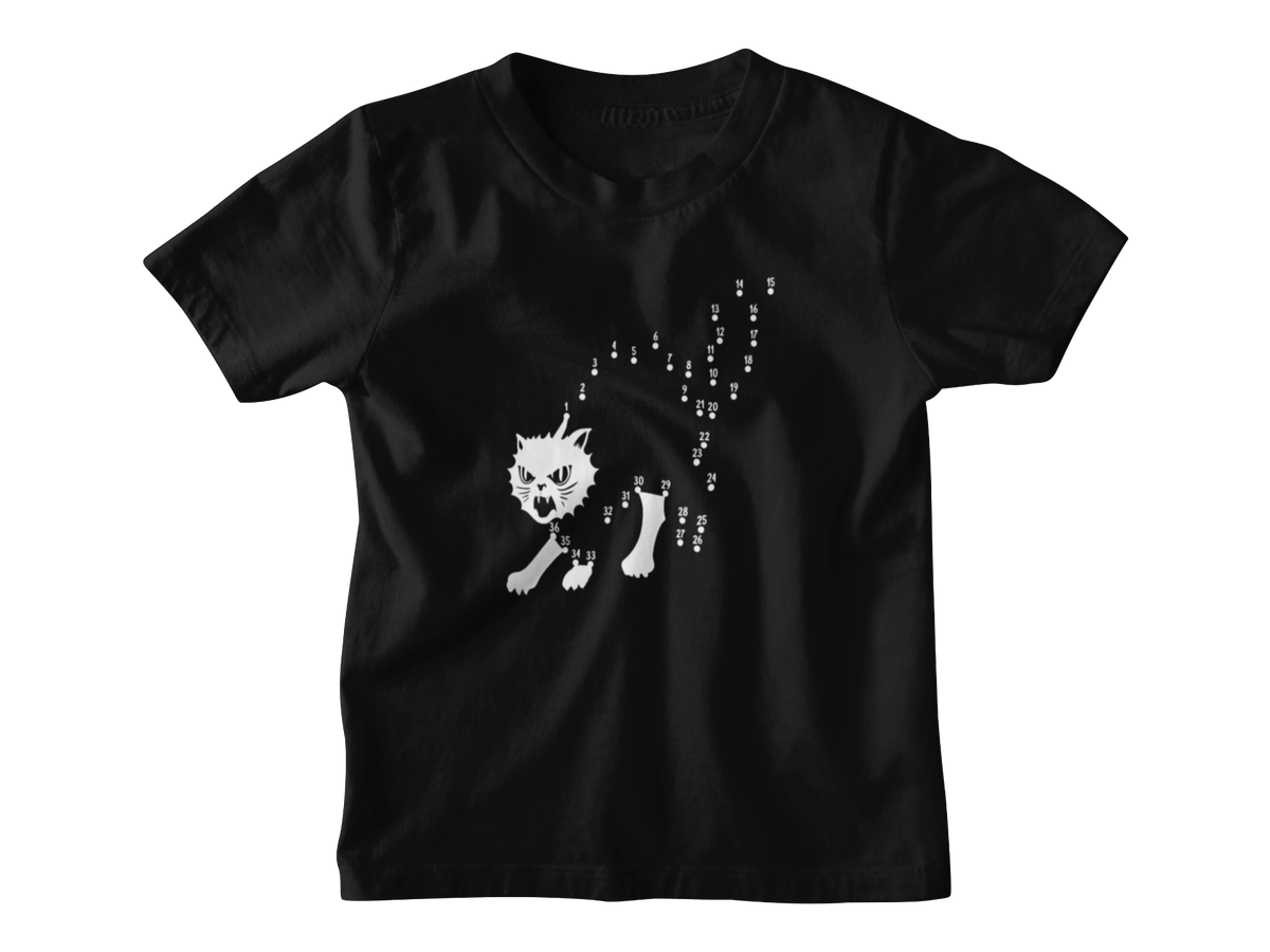 Connect The Dots Halloween Cat - Kid Tee