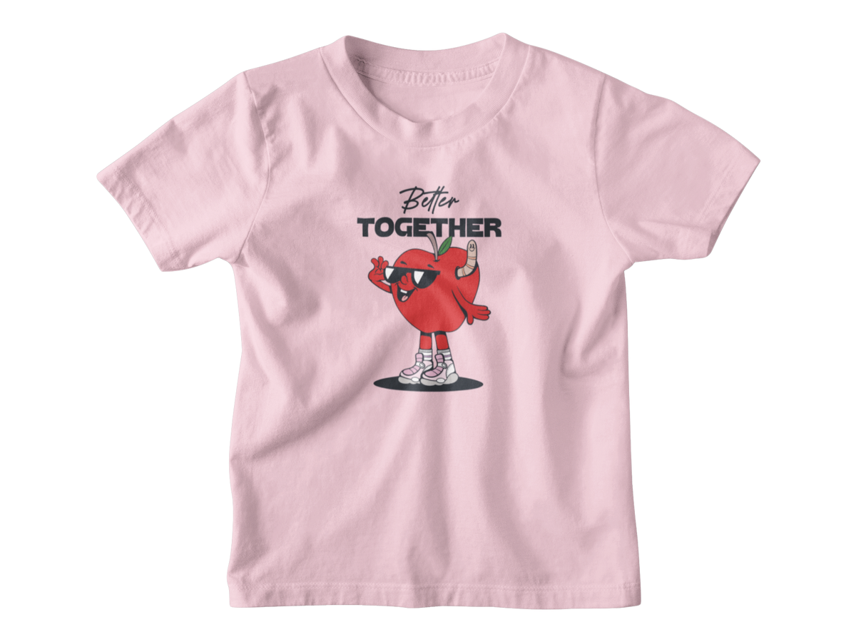 A light pink short-sleeve kid&