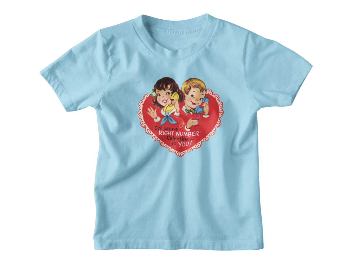 A light blue short-sleeve kids&