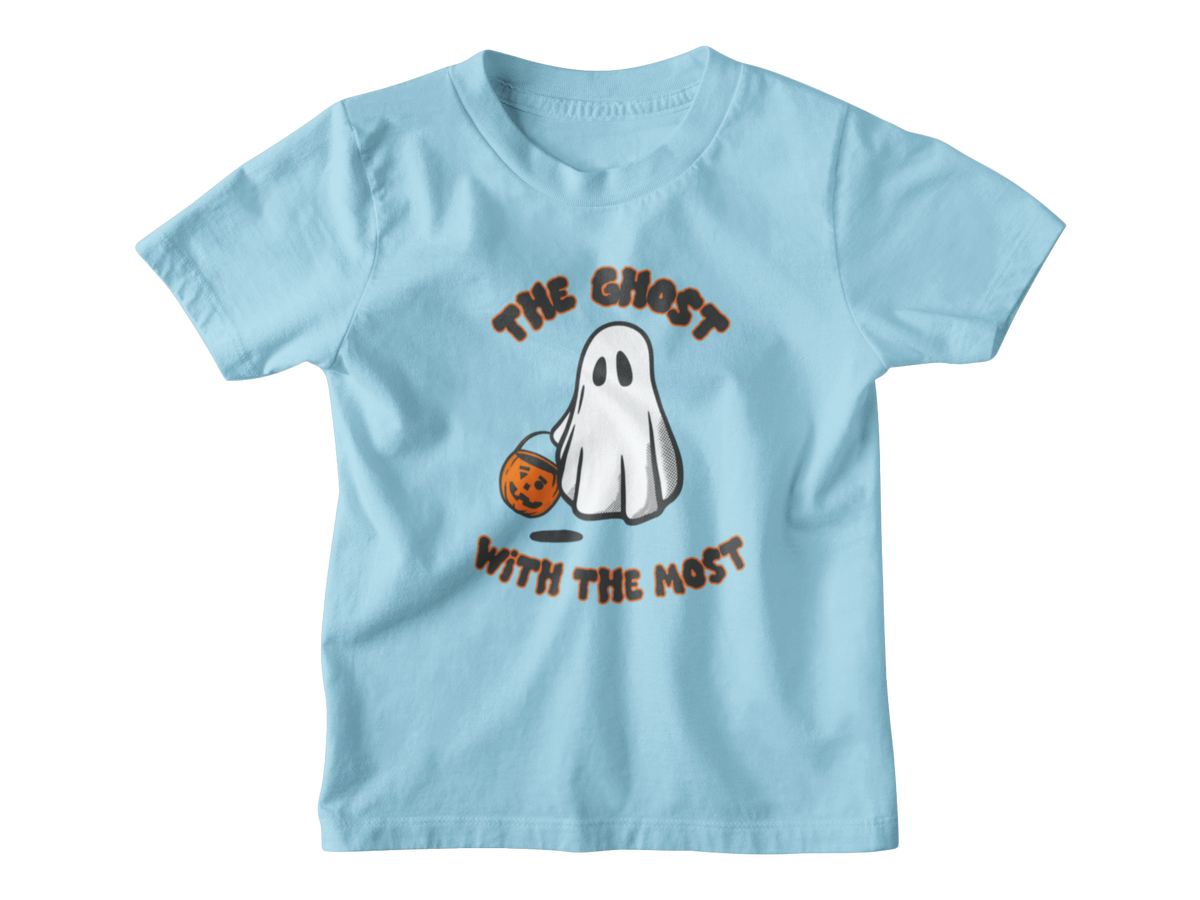 A light blue short-sleeve kids&