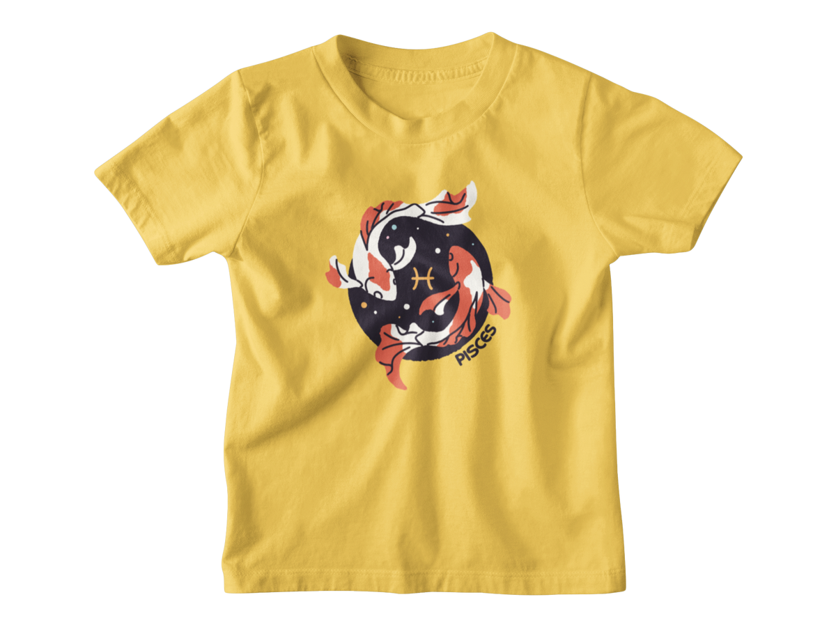 A yellow short-sleeve kids&