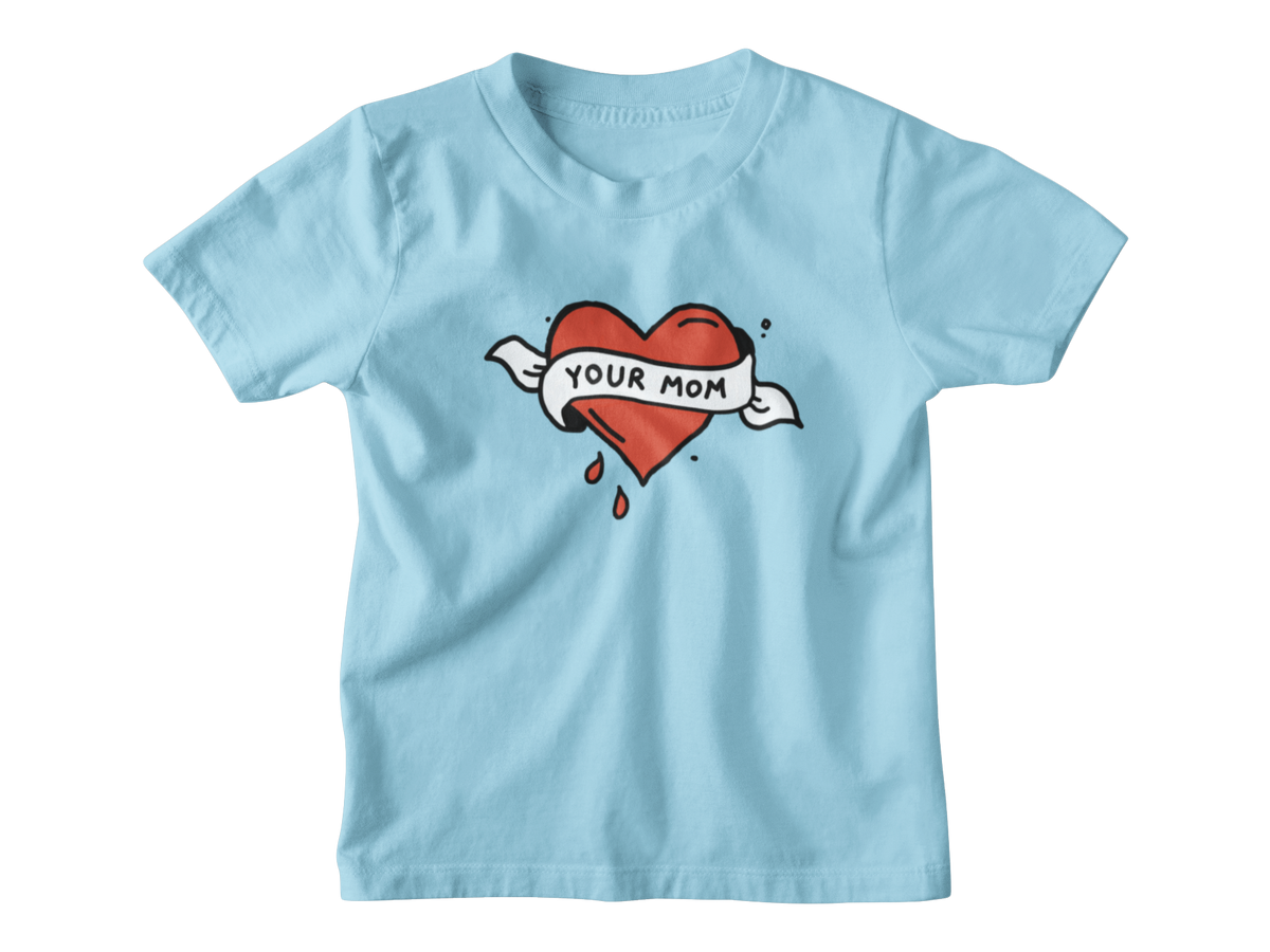A light blue short-sleeve kids&