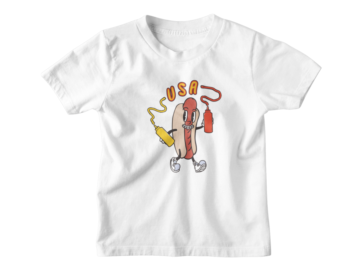 A white short-sleeve kids&