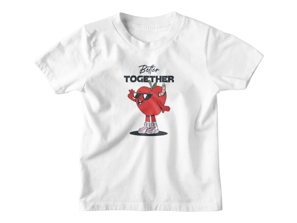 A white short-sleeve kid&