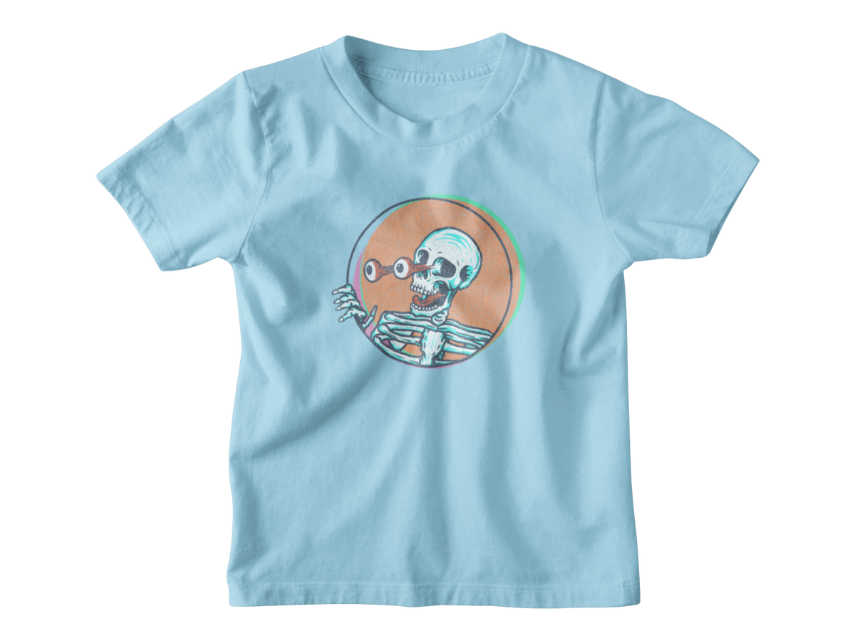 A light blue short-sleeve kids&