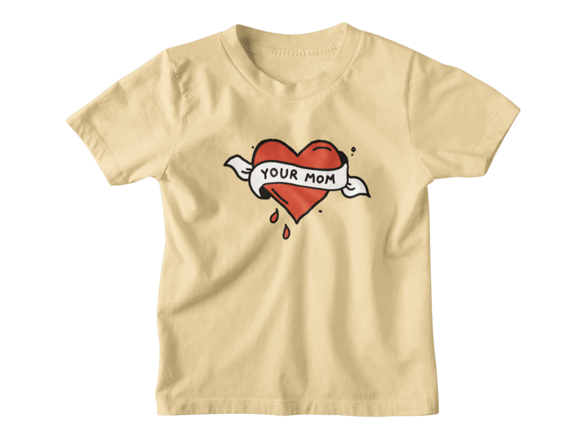 A yellow short-sleeve kids&