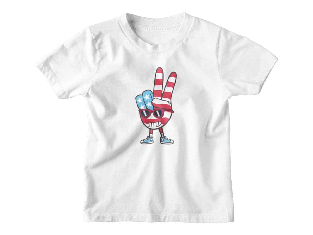 A white short-sleeve kids&