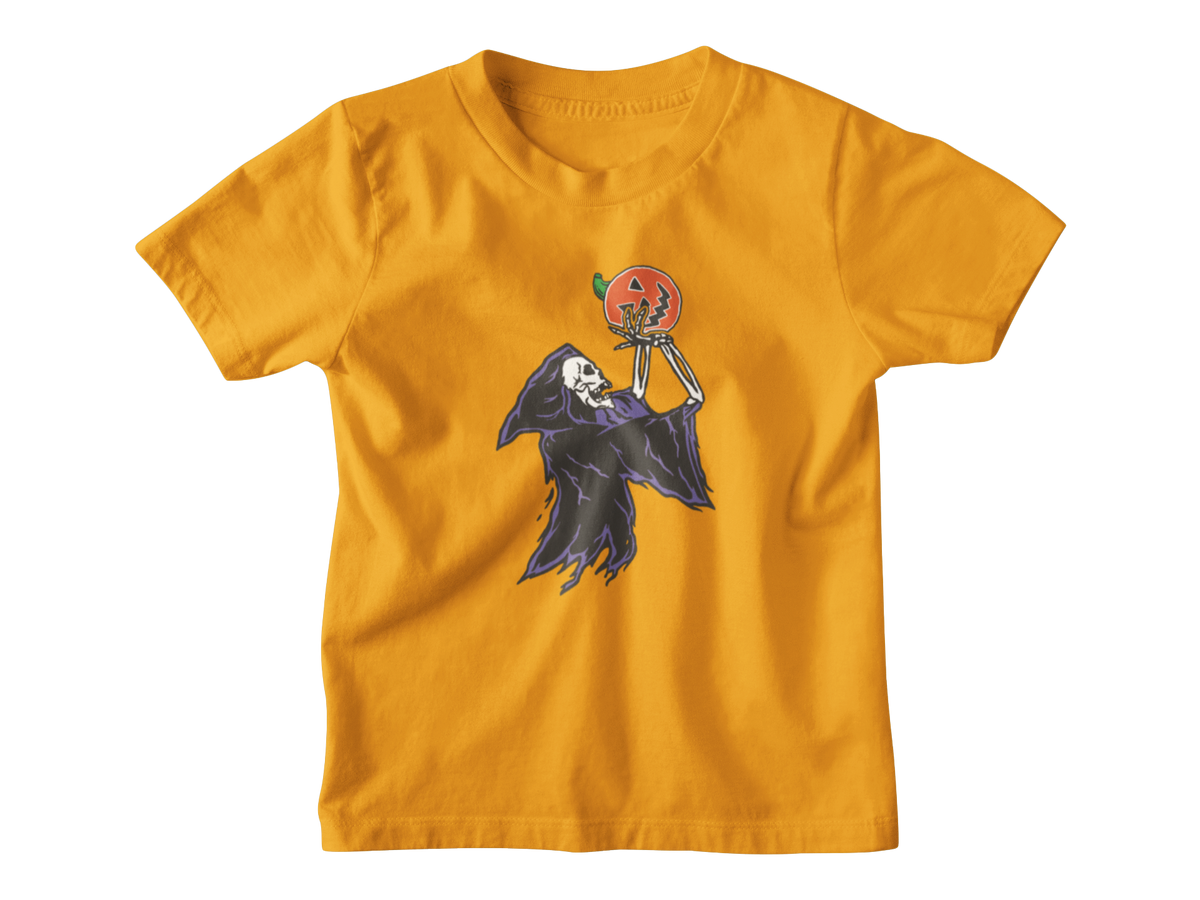 An orange kids short-sleeve kids&