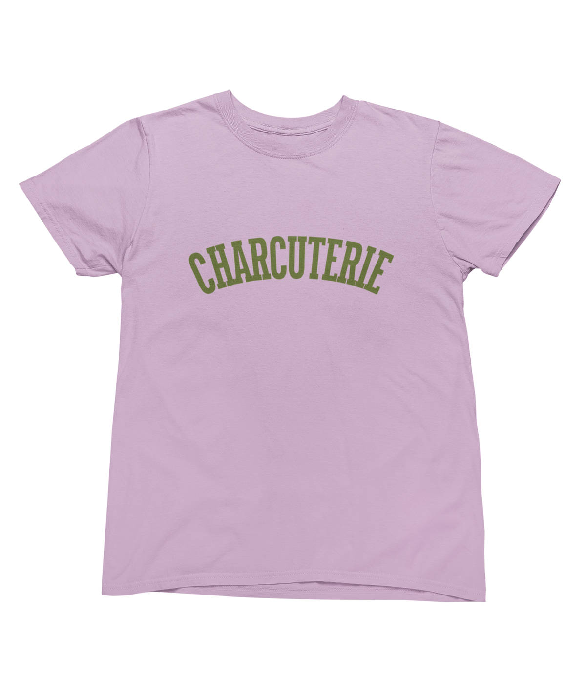 A pink short-sleeve toddler t-shirt with the word &