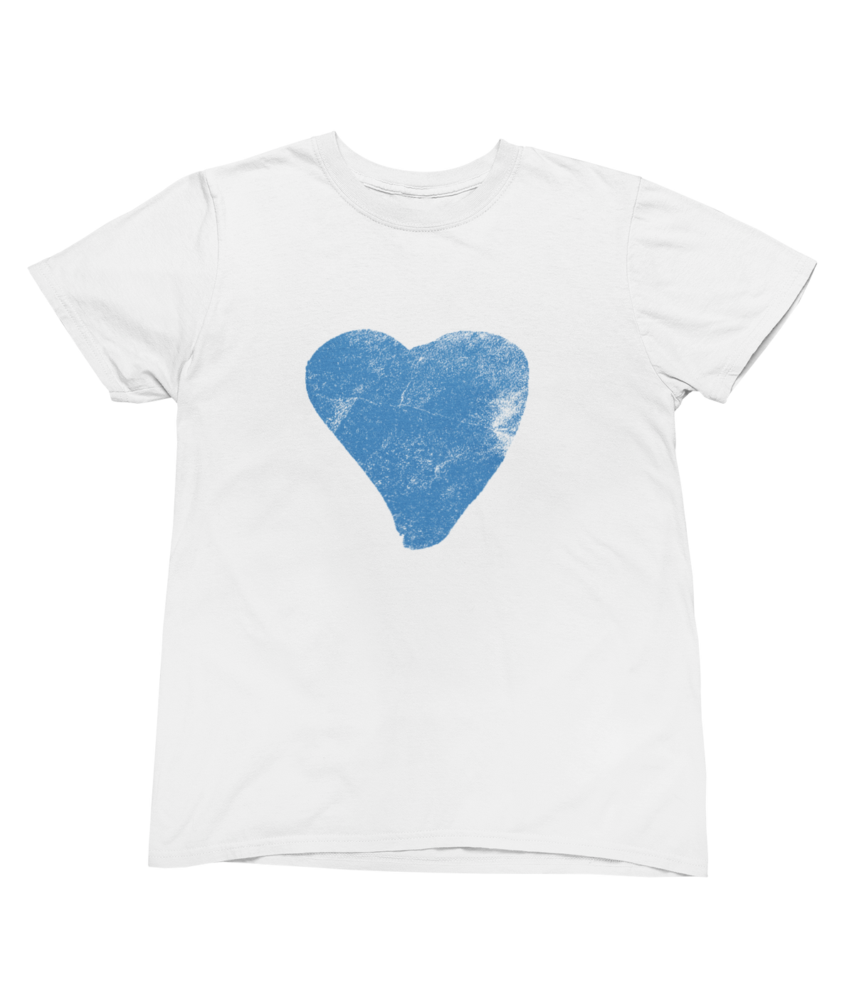 A white short-sleeve toddler crewneck tee featuring a distressed Valentine&