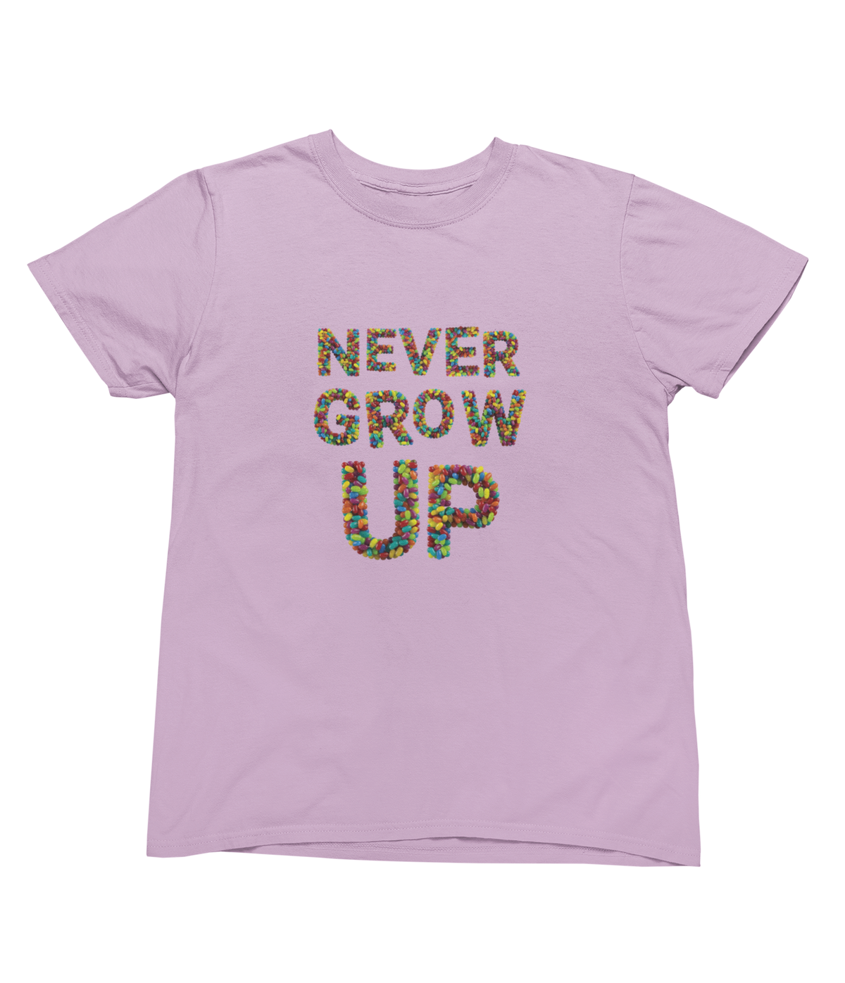 A pink toddler short-sleeve crewneck tee featuring the text &