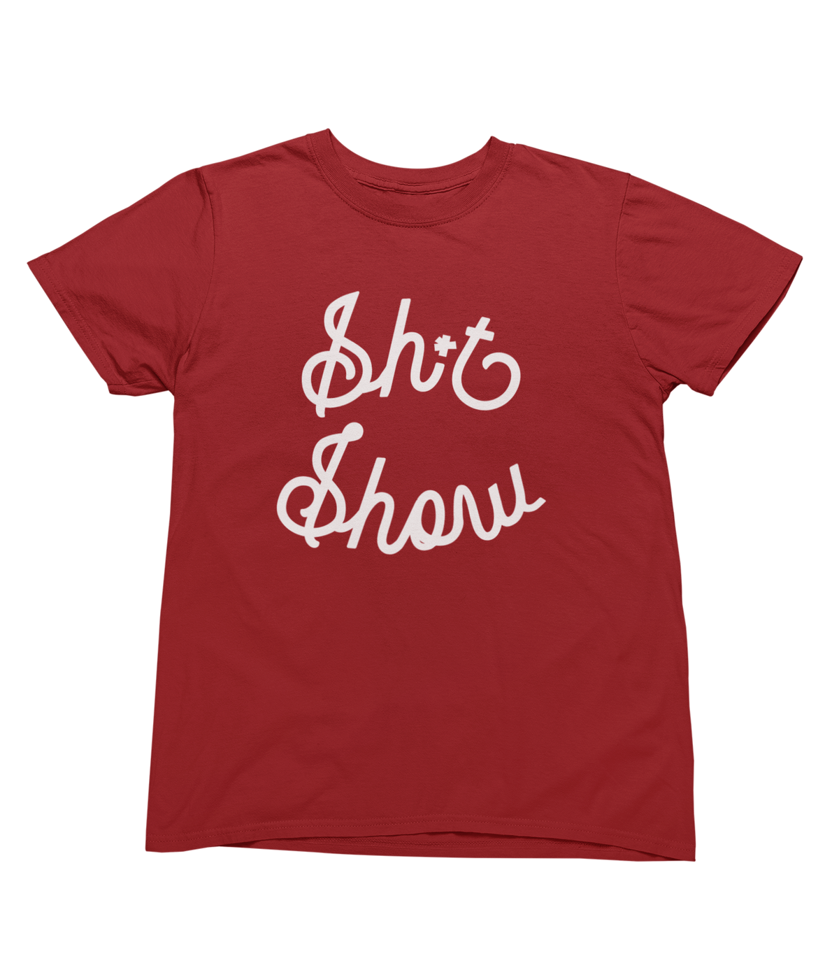 A red toddler short-sleeve t-shirt with the phrase &