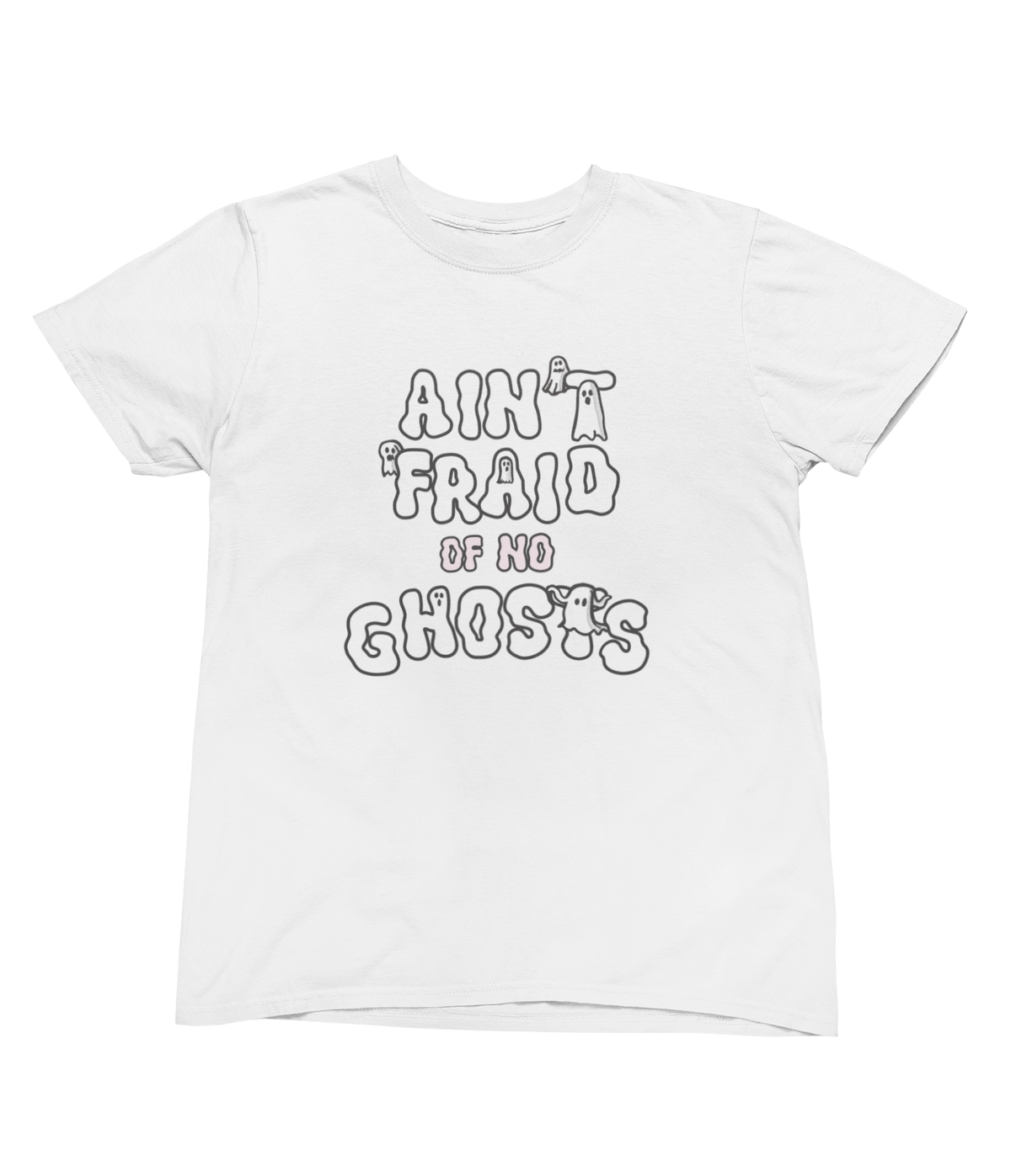 A white short-sleeve toddler crewneck tee featuring a graphic that reads &