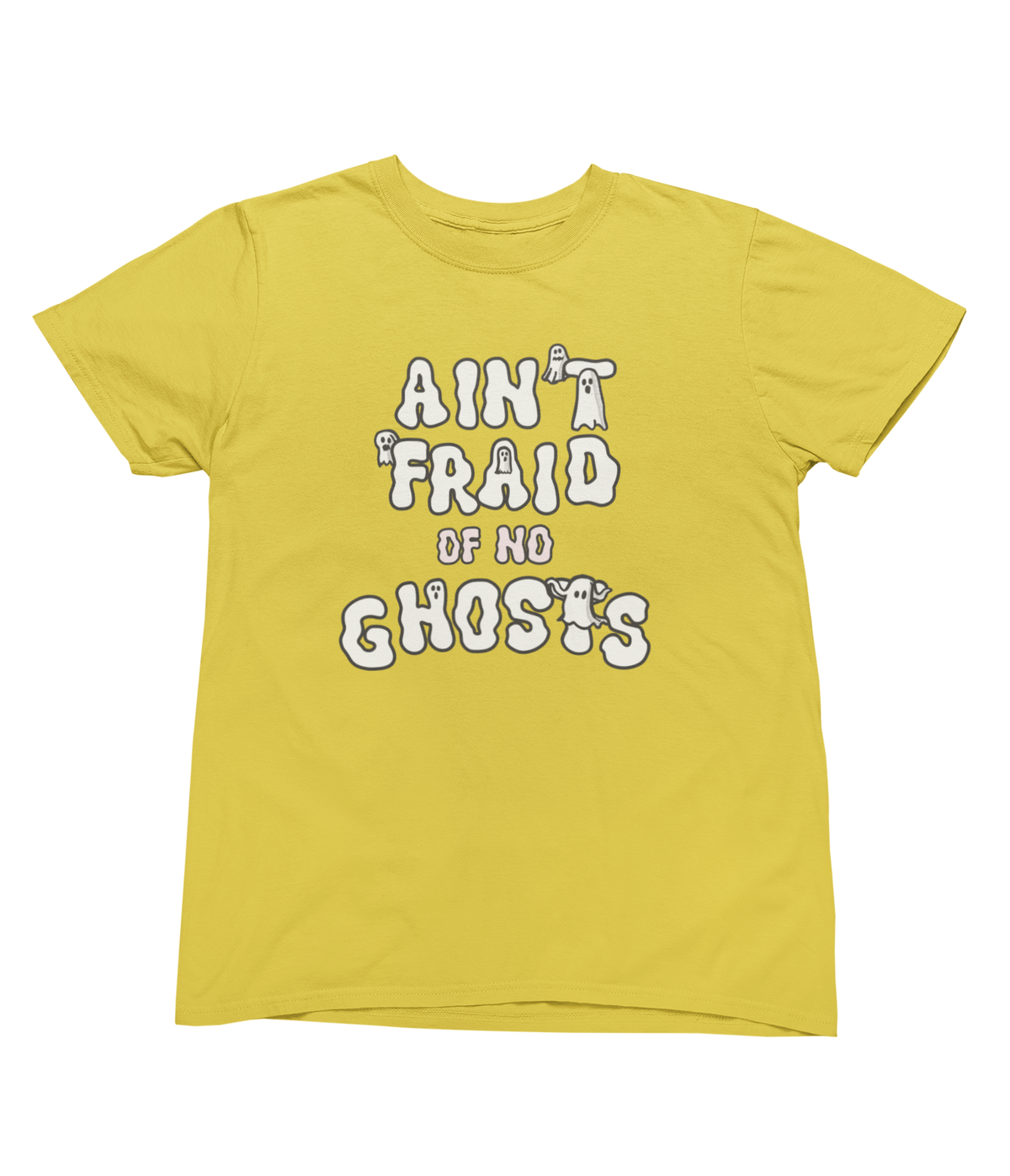 A yellow short-sleeve toddler crewneck tee featuring a graphic that reads &