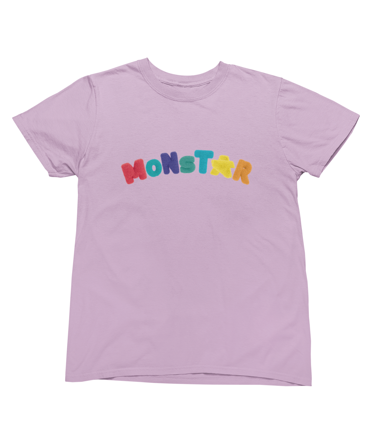 A pink short-sleeve toddler tee with the word &