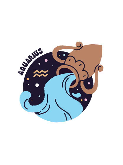A graphic of a pitcher and water in a starry night sky with the word &