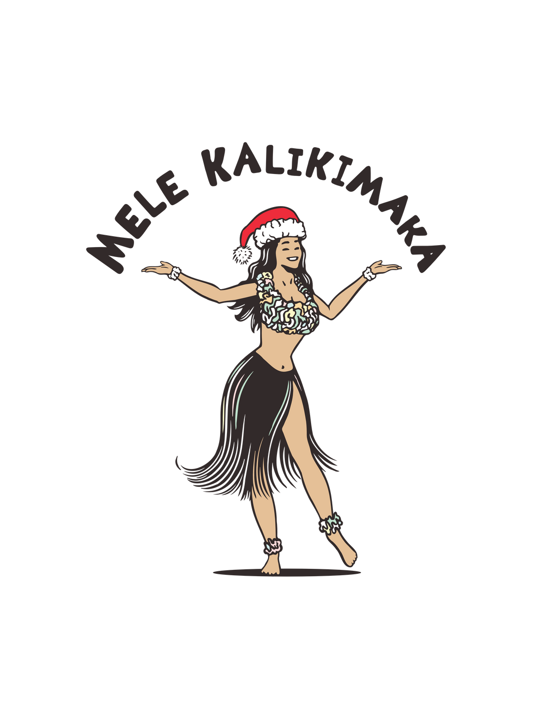 A Hawaiian hula dancer and the words &