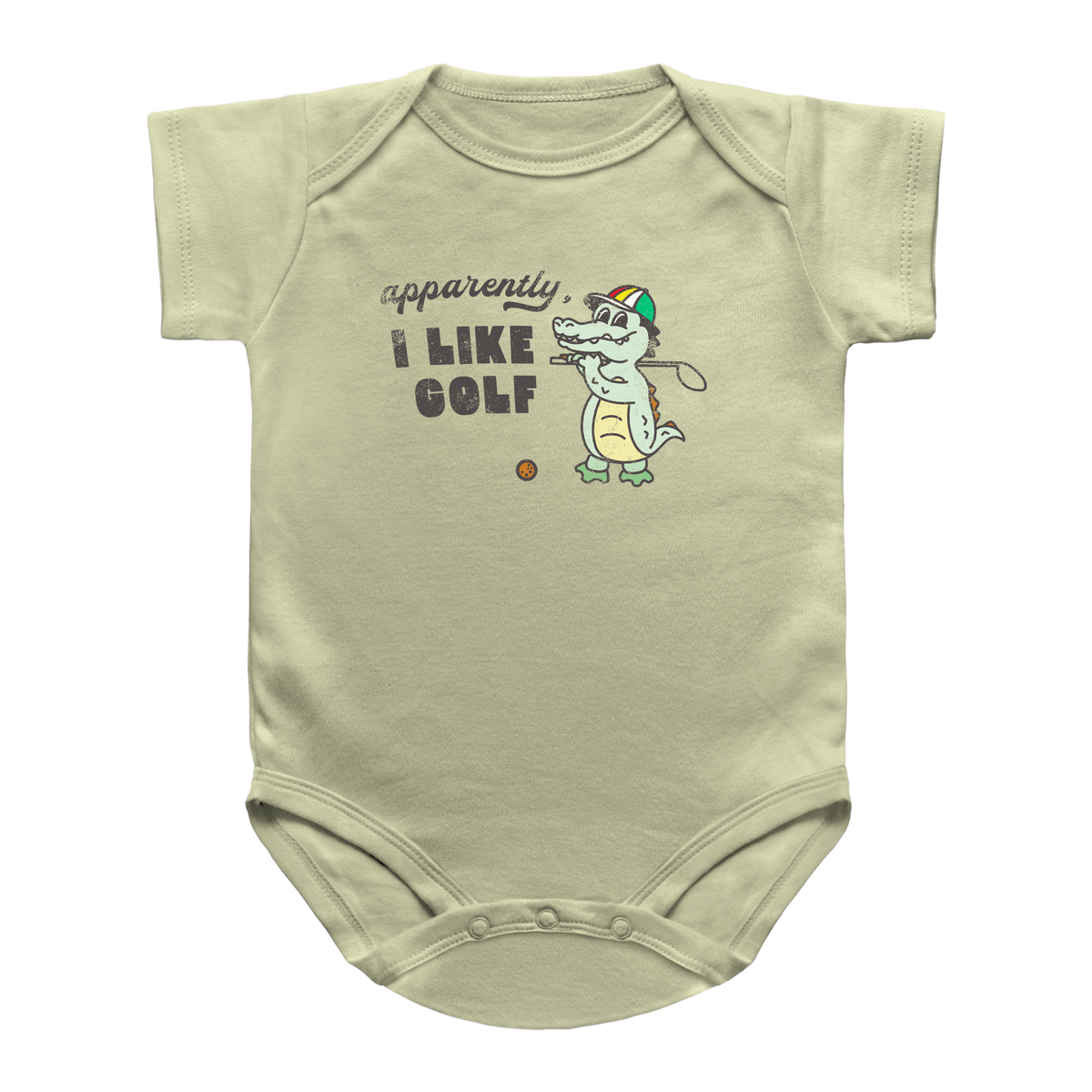 Apparently I Like Golf Natural infant onesie