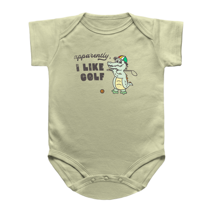 Apparently I Like Golf Natural infant onesie